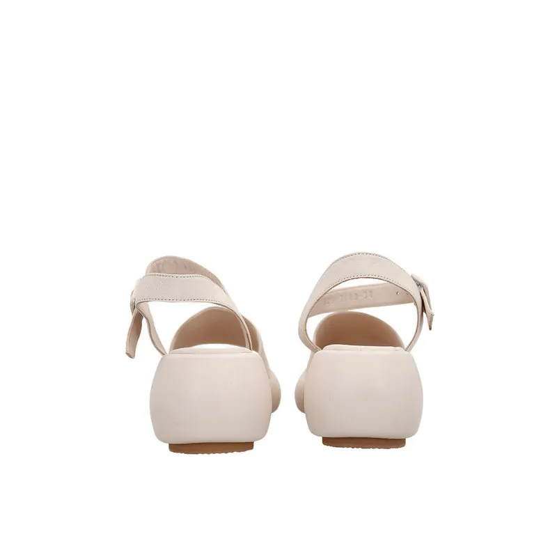 6293160 WOMEN'S FLAT SANDALS- WHITE