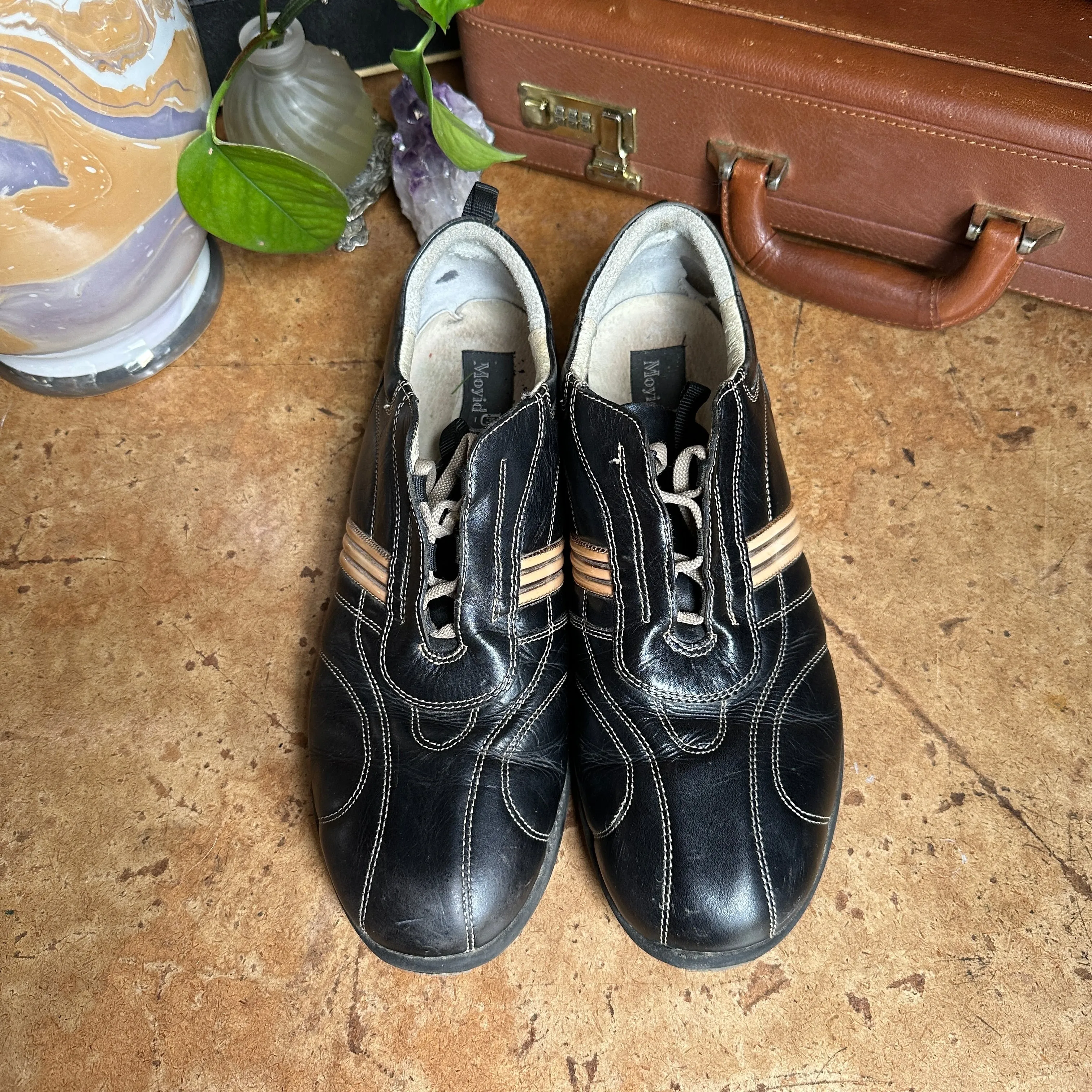 90s/00s Black Italian Leather “Moyid-Uomo” Sneakers