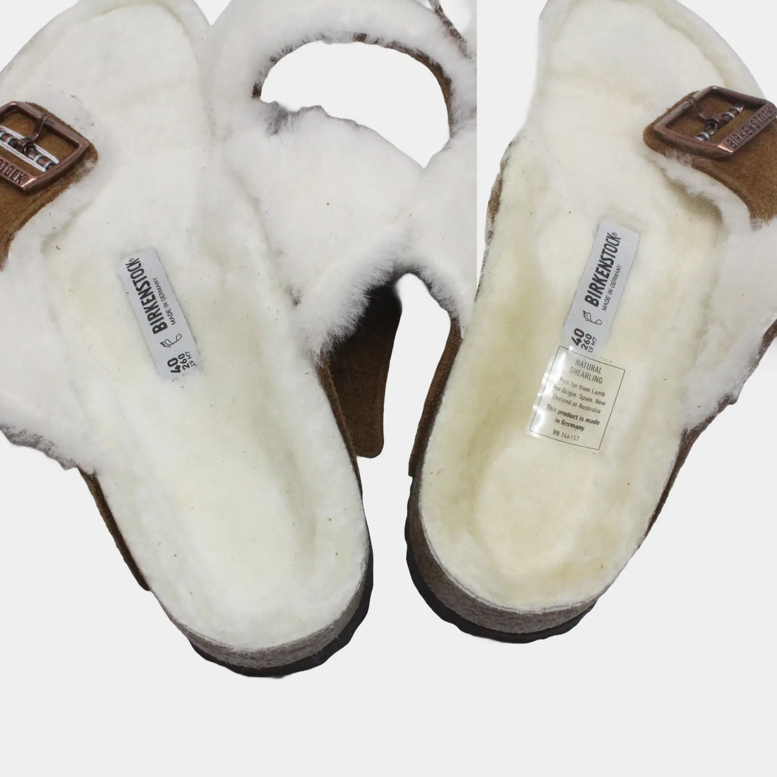 Arizona Shearling Suede Unisex Slides Sandals - UK 7 - US 9 Women / 7 Men - EU 40