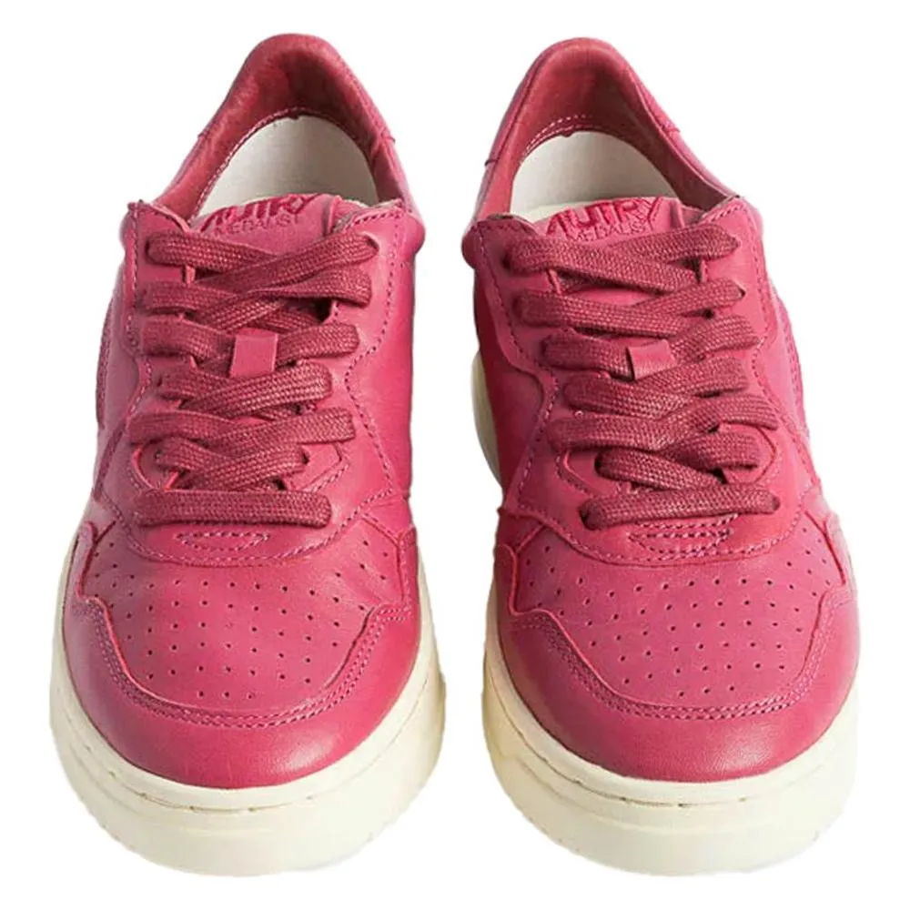 Autry Fuchsia Leather Di Capra Sneaker