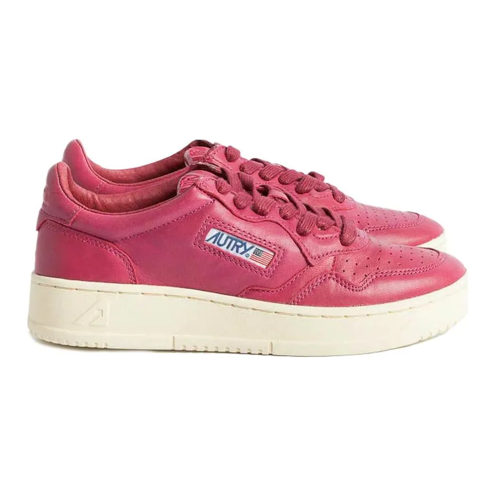 Autry Fuchsia Leather Di Capra Sneaker