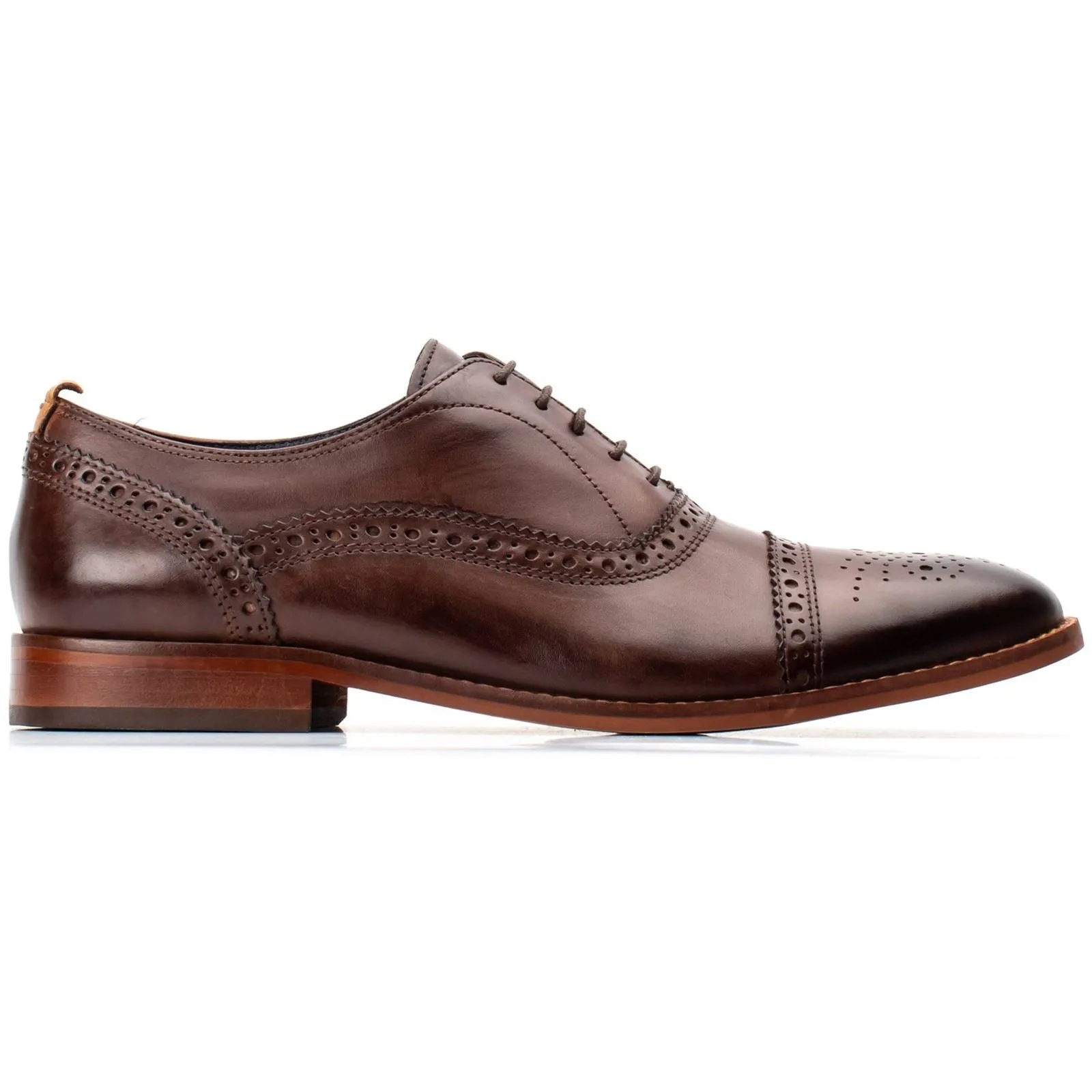 Base London Cast Washed Brogue Shoes