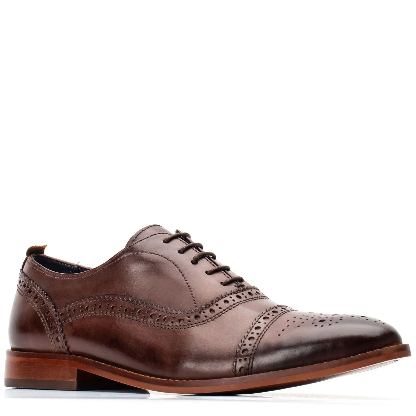 Base London Cast Washed Brogue Shoes