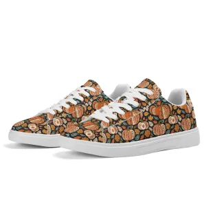 Blue leaf Pumpkin Adult Lightweight Brand Low Top Leather Shoes