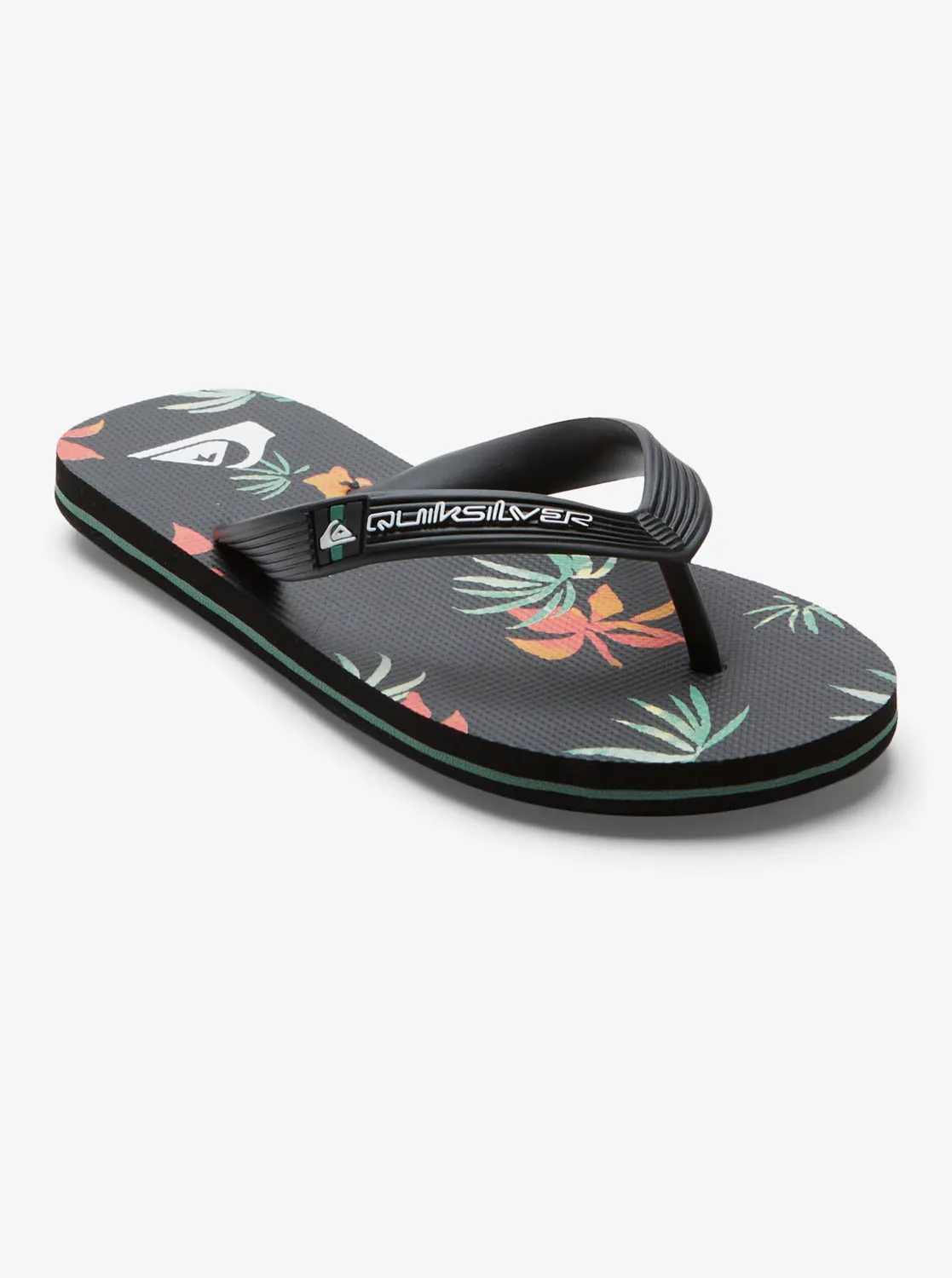 Boys 8-16 Molokai Art II Sandals - Black/Orange/Green