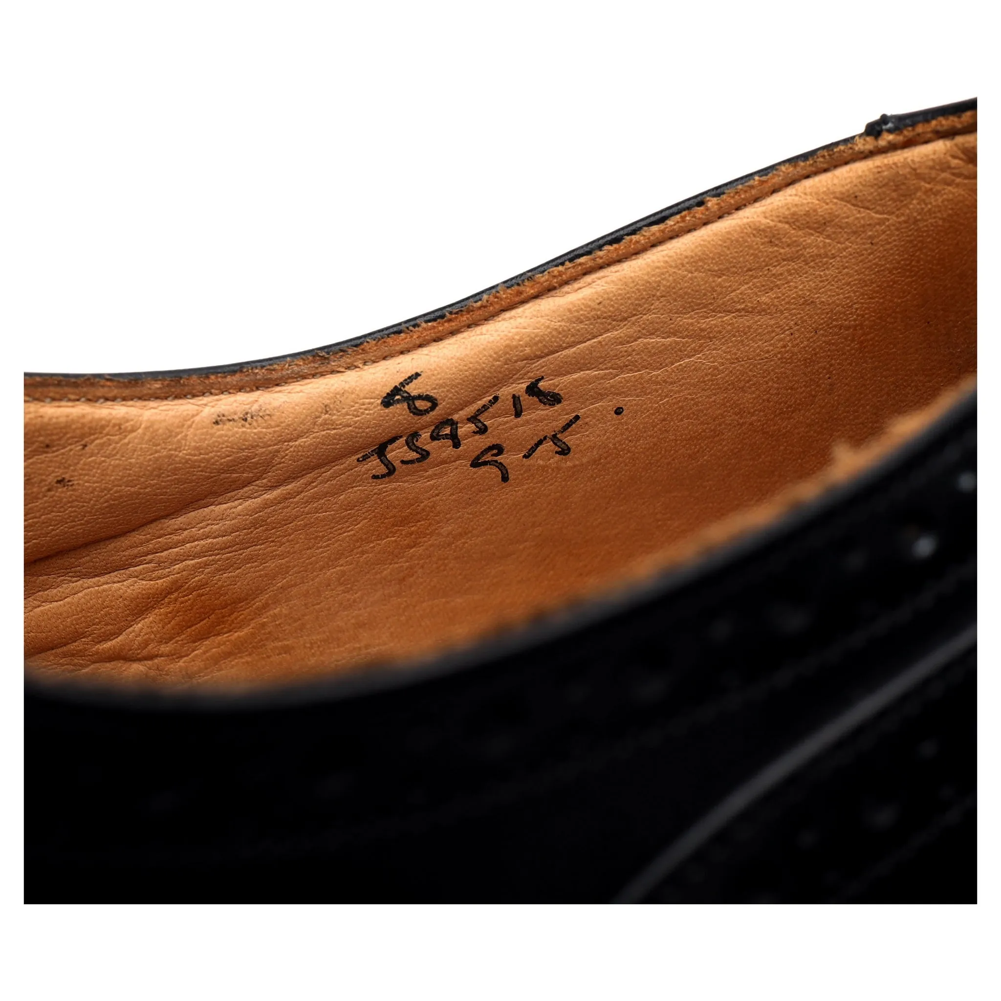 'Cambridge' Black Leather Oxford Brogues UK 9