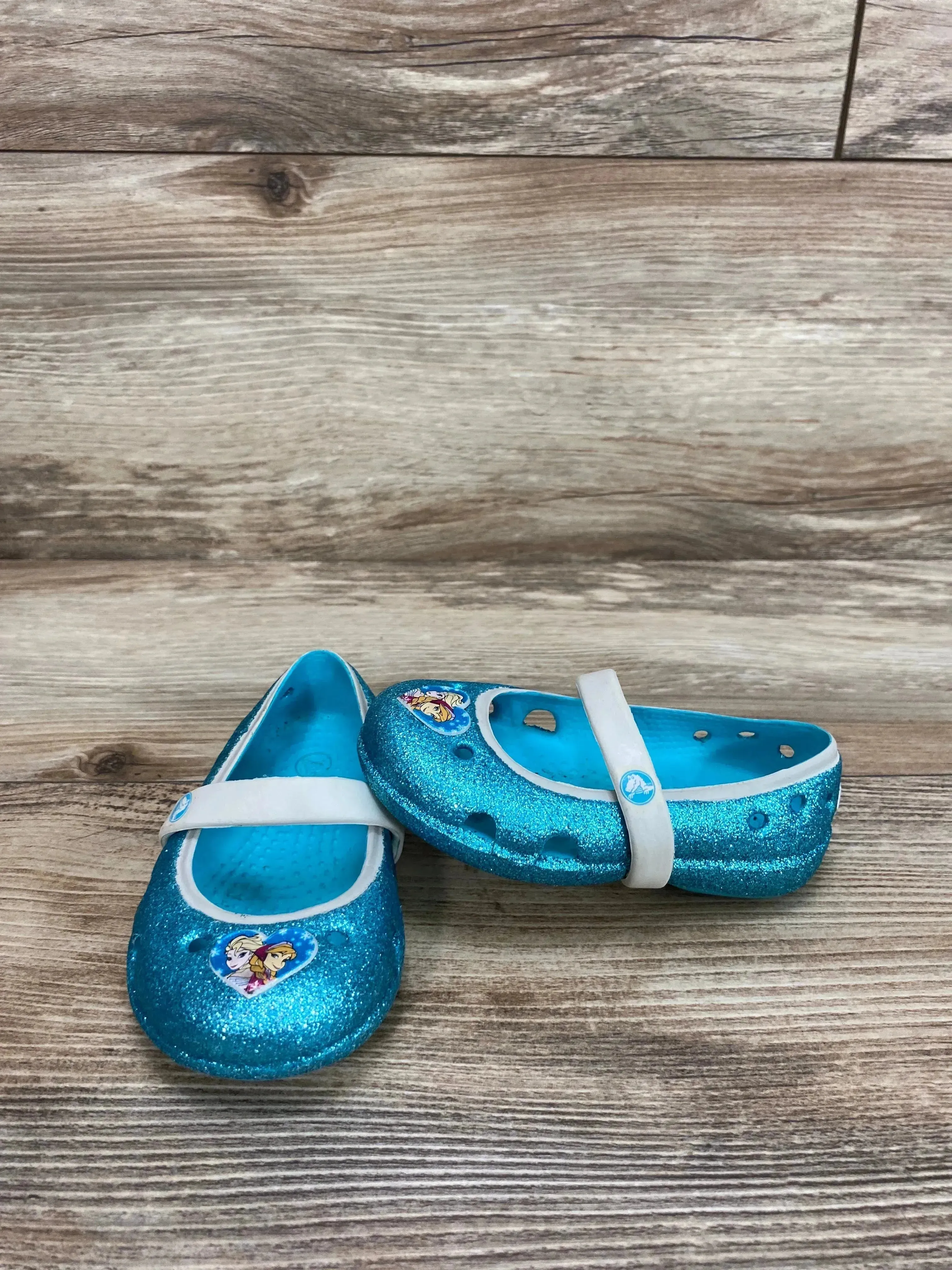 Crocs Frozen Mary Jane Flats Blue sz 5c