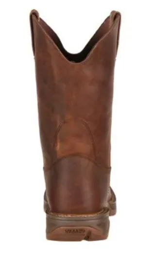 DURANGO MENS REBEL BROWN PULL-ON WESTERN BOOT STYLE DB5444