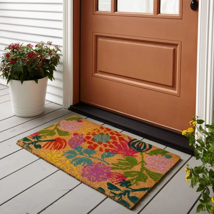 Floral Coir Mat