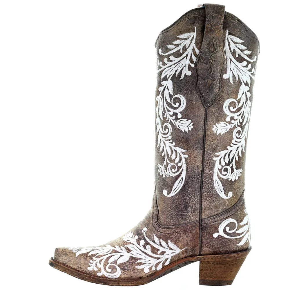 Glow In The Dark Embroidered Snip Toe Cowboy Boots