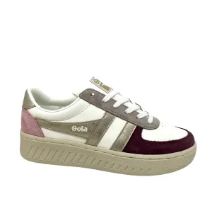 GOLA GRANDSLAM TRIDENT Blanc Rose Sneakers Baskets adulte