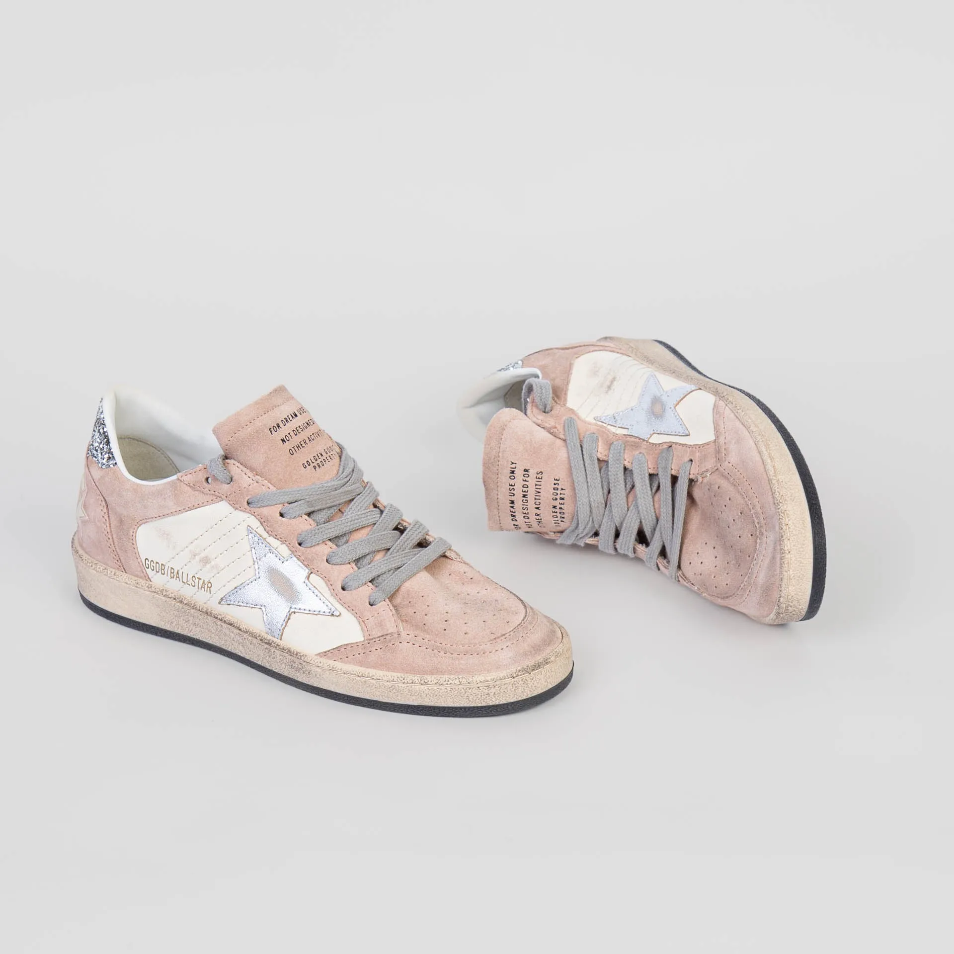 GOLDEN GOOSE SNEAKERS BALLSTAR GWF00327.F006122 82435 WHITE/SILVER