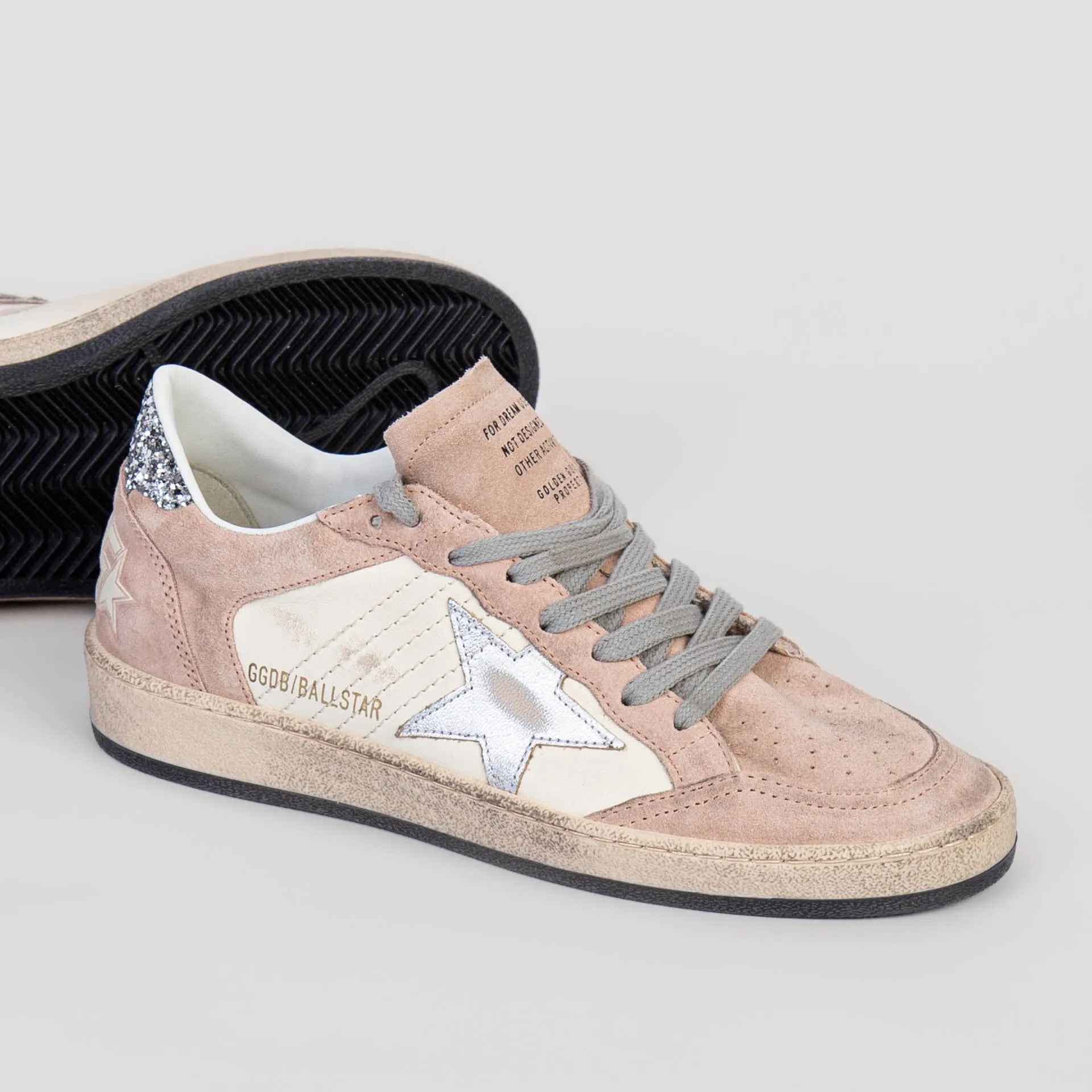 GOLDEN GOOSE SNEAKERS BALLSTAR GWF00327.F006122 82435 WHITE/SILVER