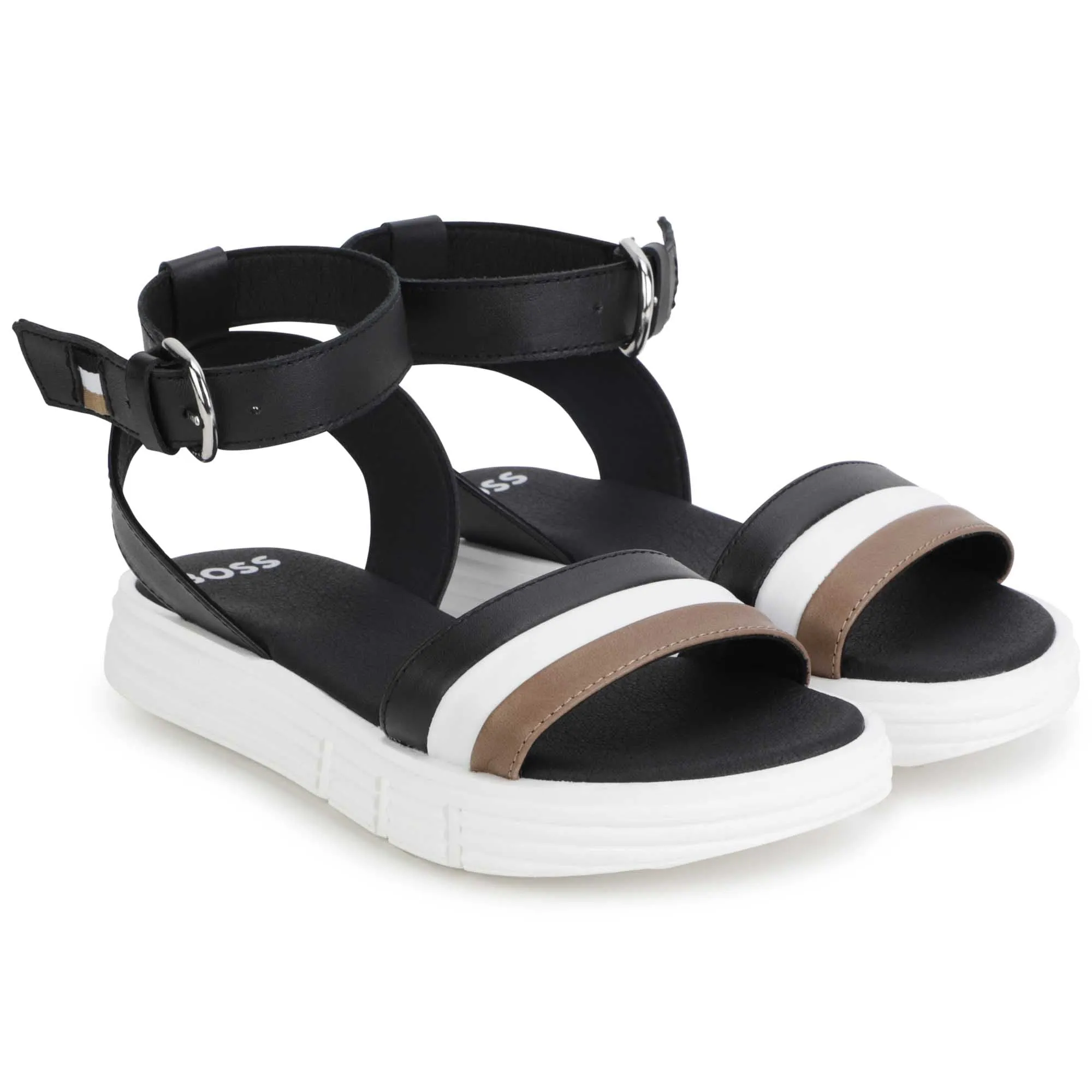 Hugo Boss Black Leather Sandals