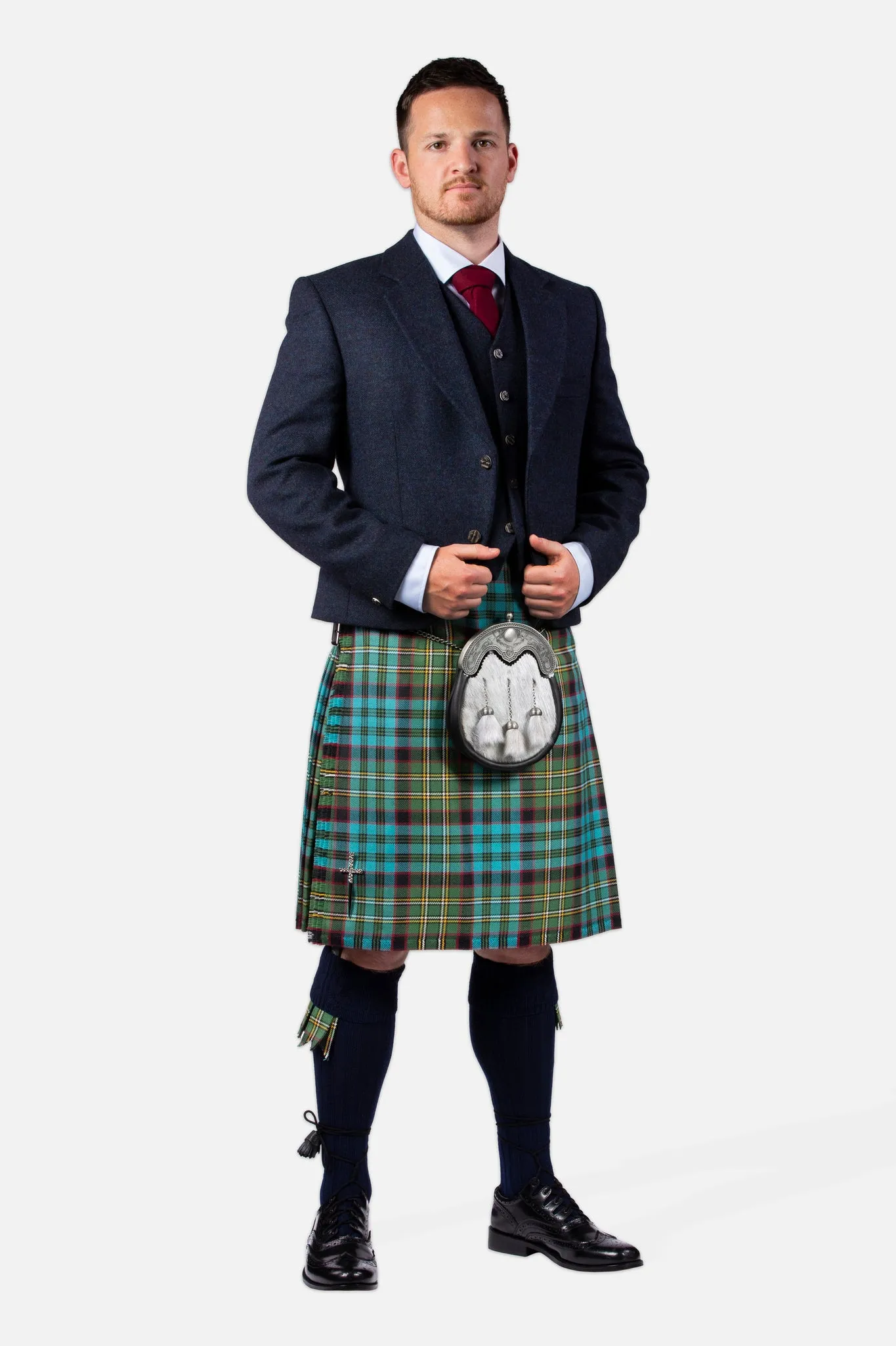 Hunting Nicolson Muted / Lovat Navy Tweed Kilt Hire Outfit