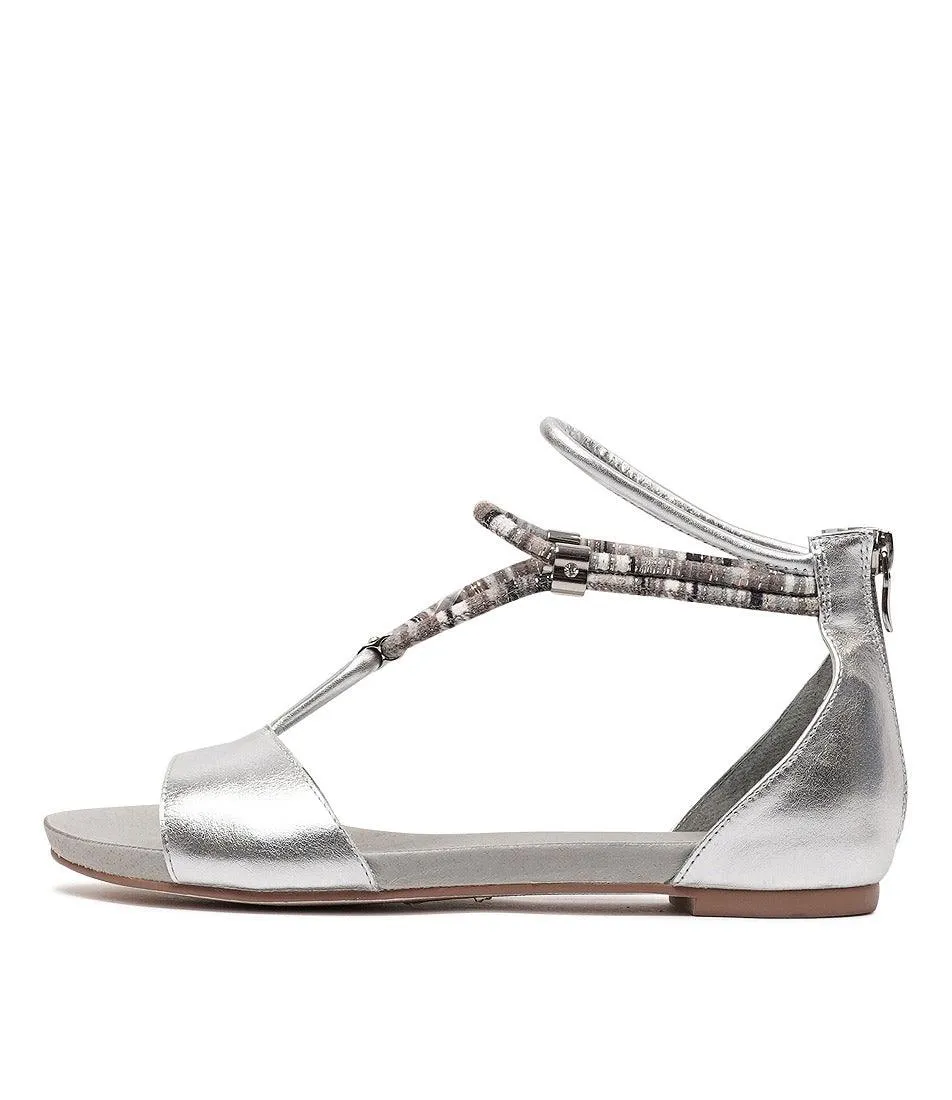 Jazmin Silver Leather Sandals