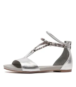 Jazmin Silver Leather Sandals