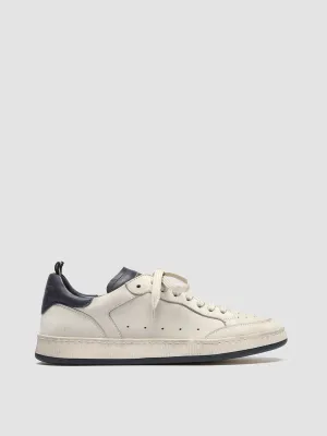 KAREEM 105 - White Leather and Suede Sneakers