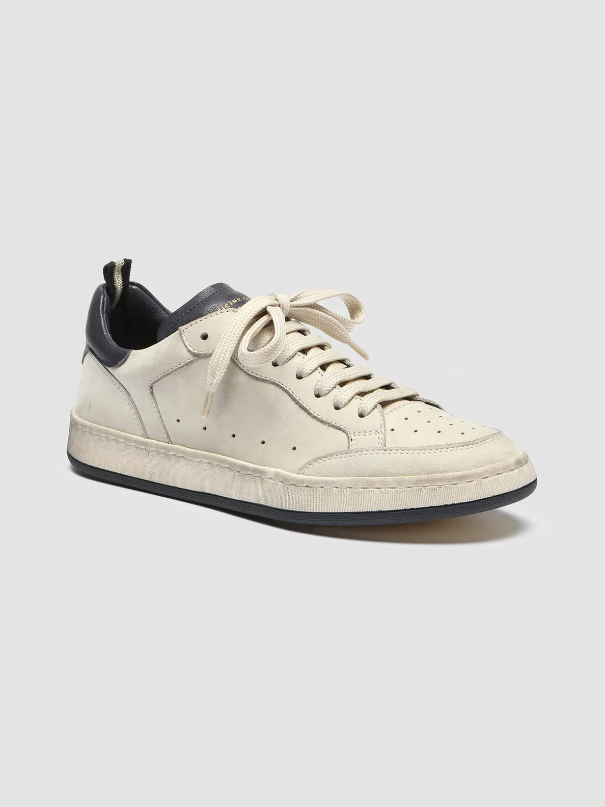 KAREEM 105 - White Leather and Suede Sneakers