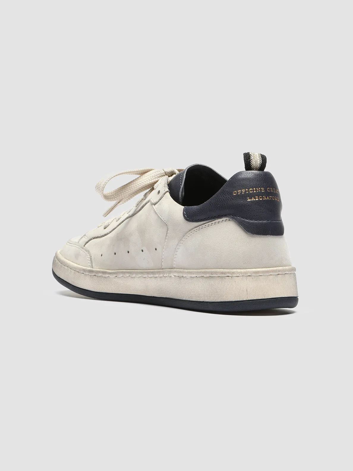 KAREEM 105 - White Leather and Suede Sneakers