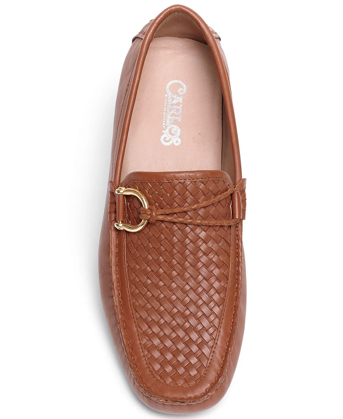 Men's Casual Leather Slip-on Loafers Malone Interweave Driver Carlos by Carlos Santana