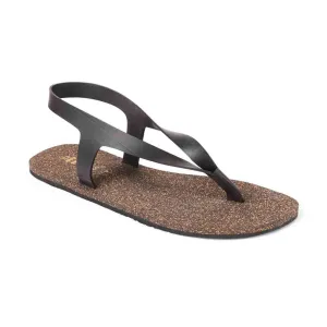 Omi Thong-Strap Cork Black Sandals Women