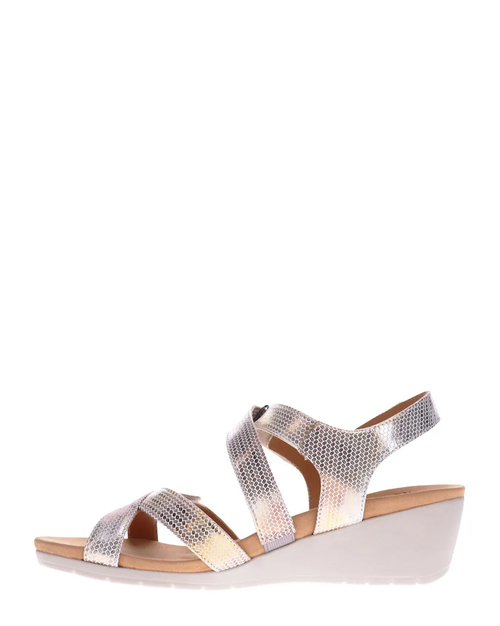 Revere Casablanca Metallic Interest Leather Sandal