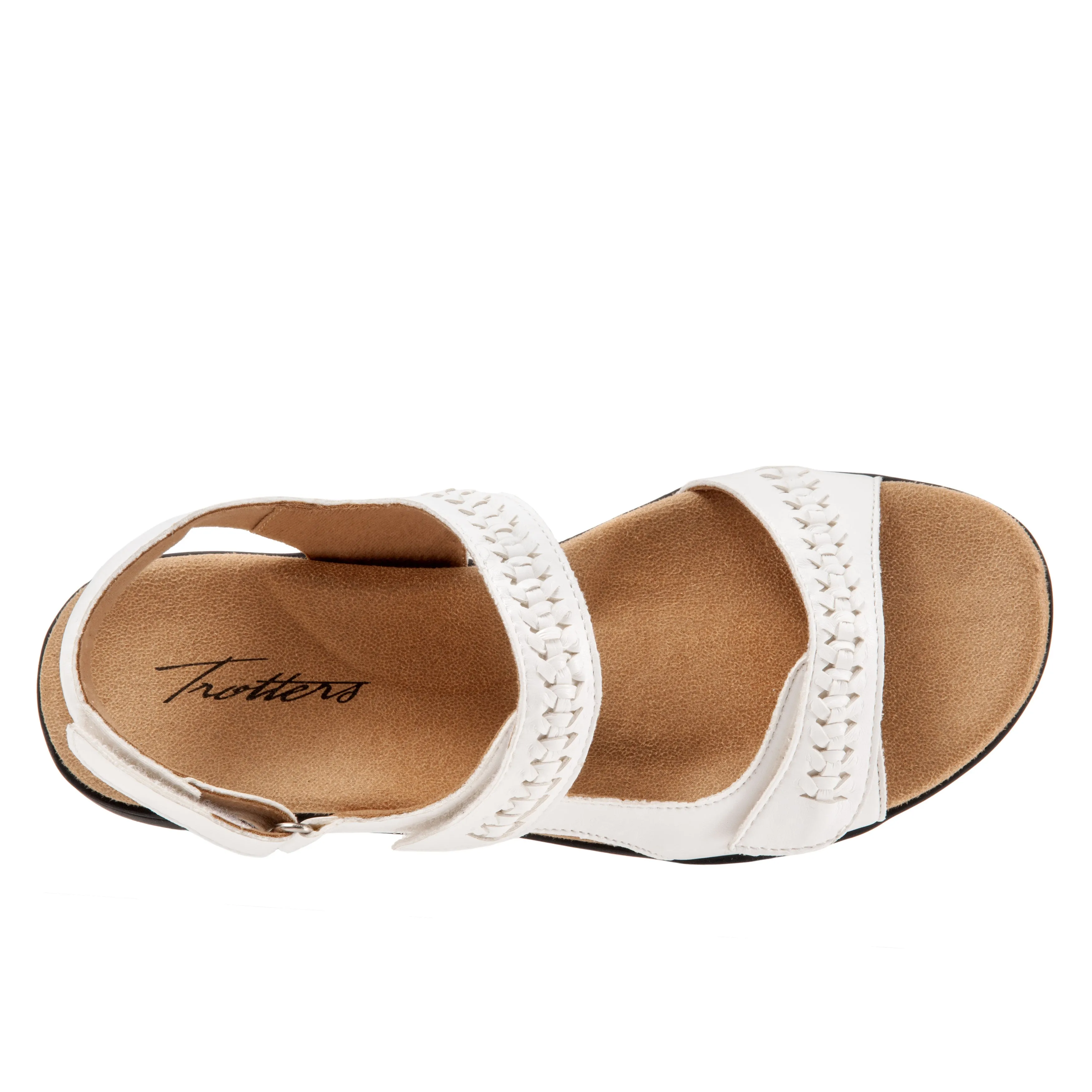 Romi Woven White Sandals