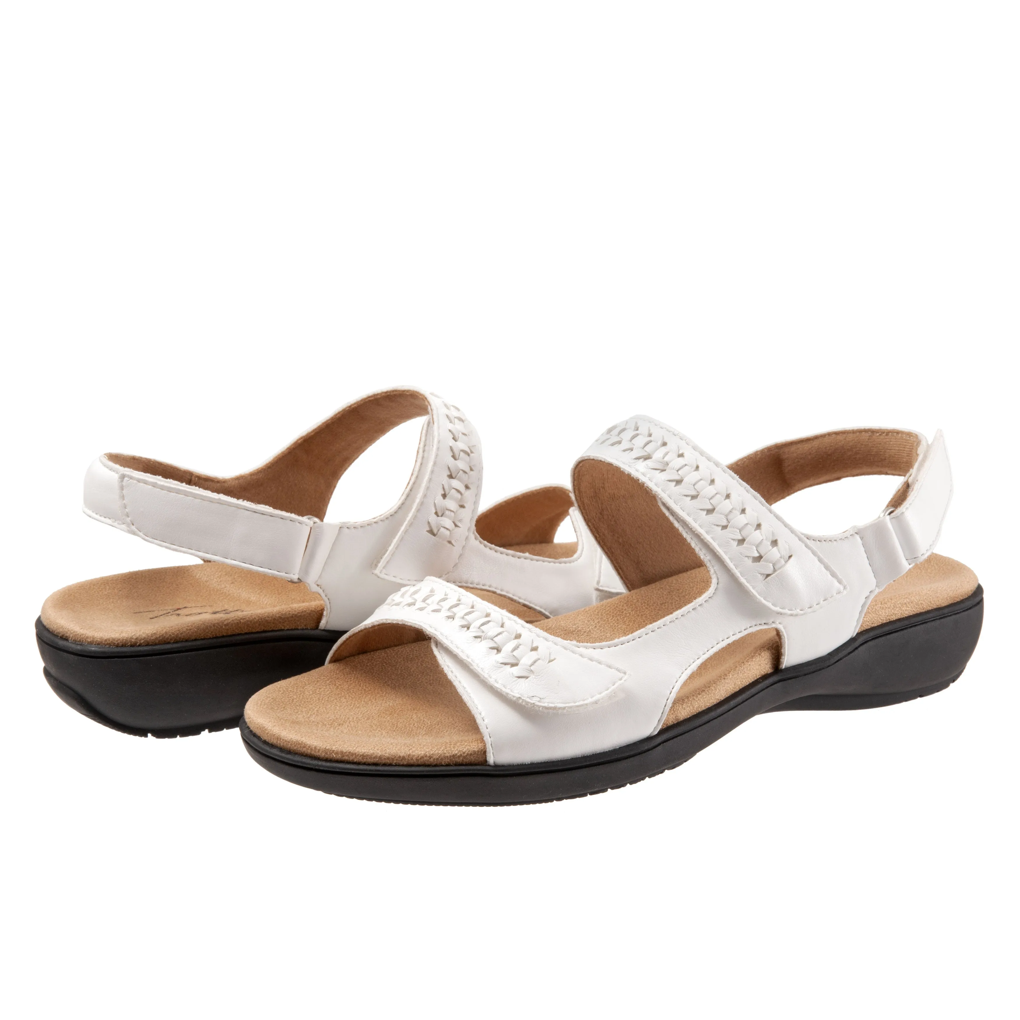 Romi Woven White Sandals