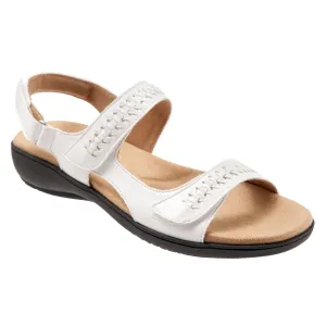 Romi Woven White Sandals