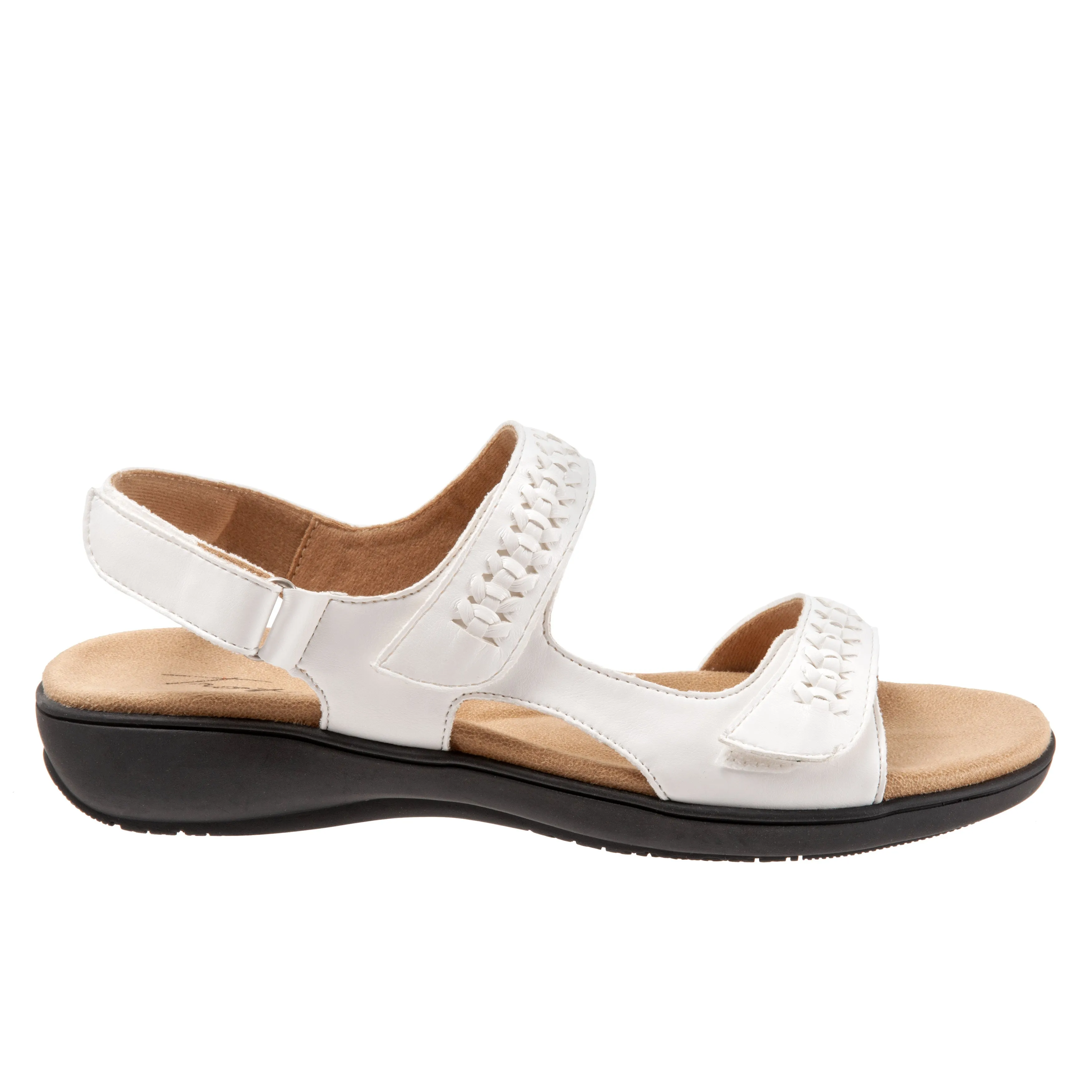 Romi Woven White Sandals