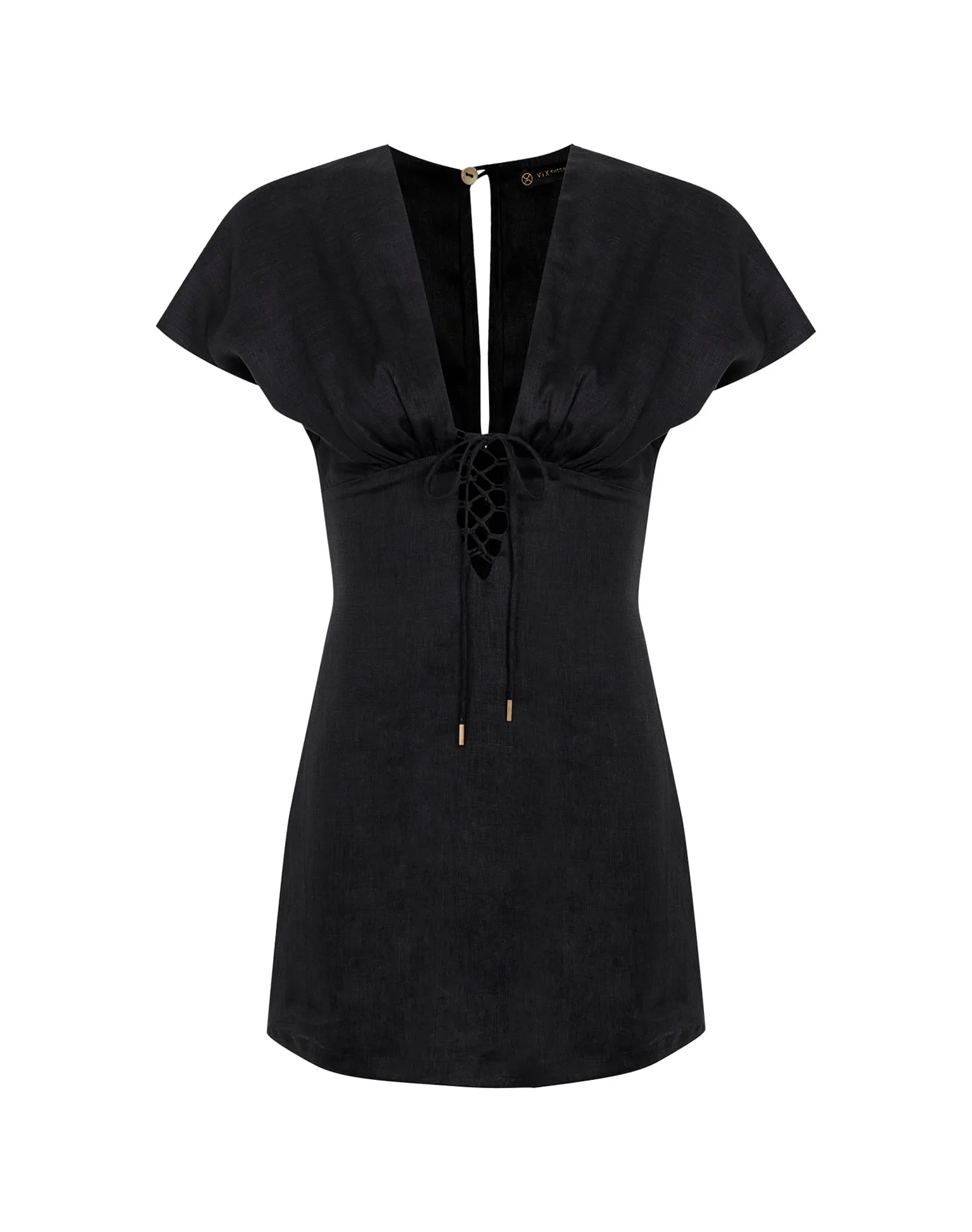 Saskia Short Dress - Black