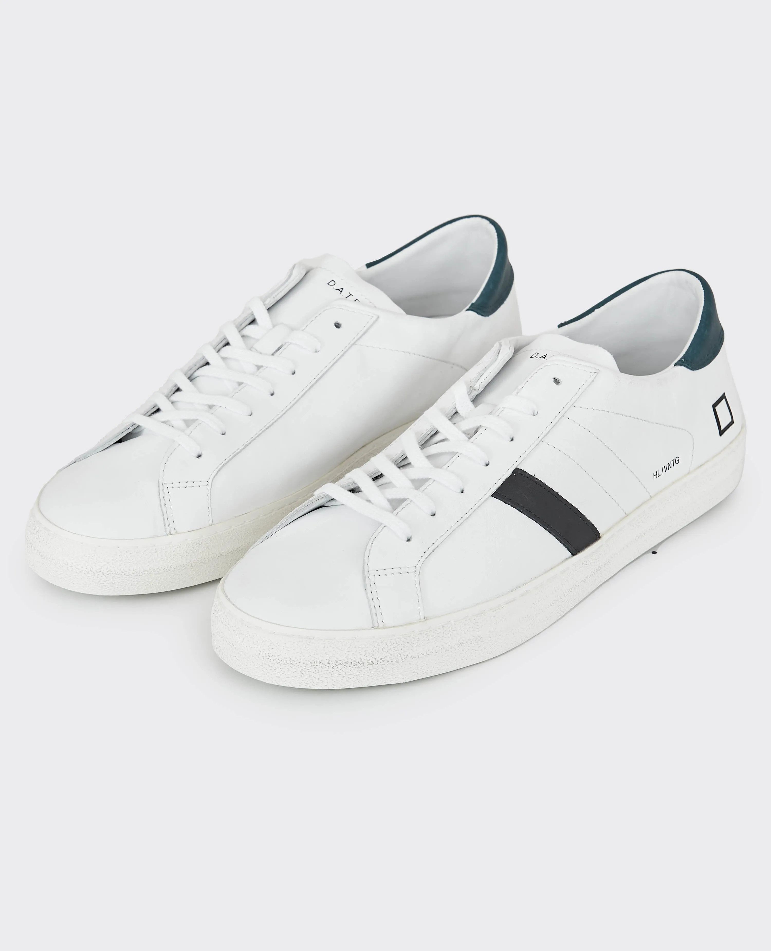 Sneakers DATE Hill Low Vintage Calf White - Green