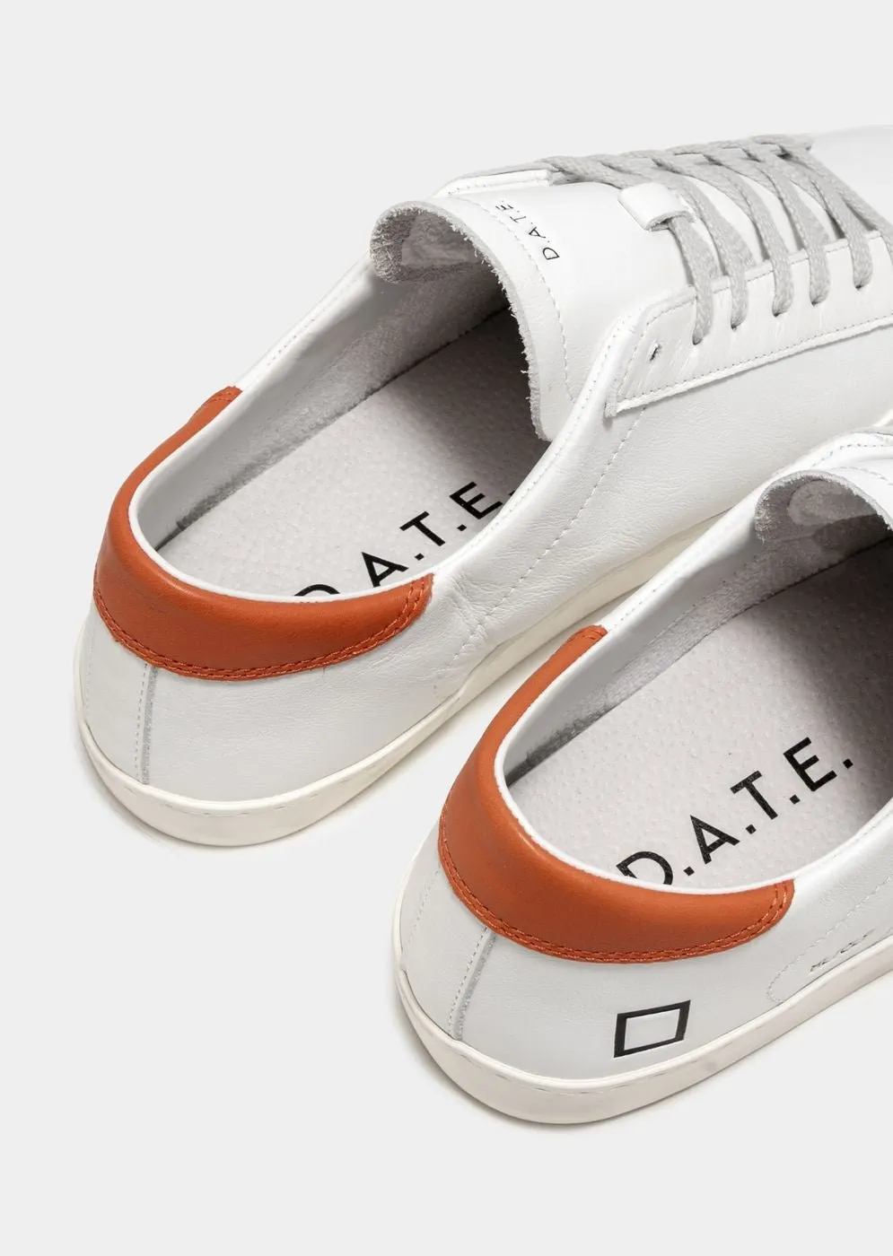 Sneakers DATE Hill Low Vintage Calf White - Orange