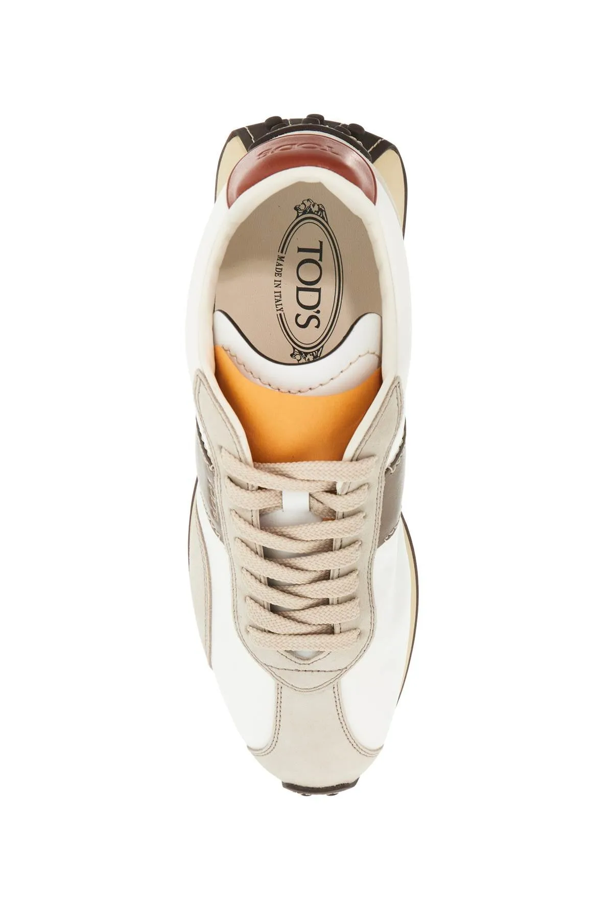 TodS Vintage Leather And Canvas T Sneakers