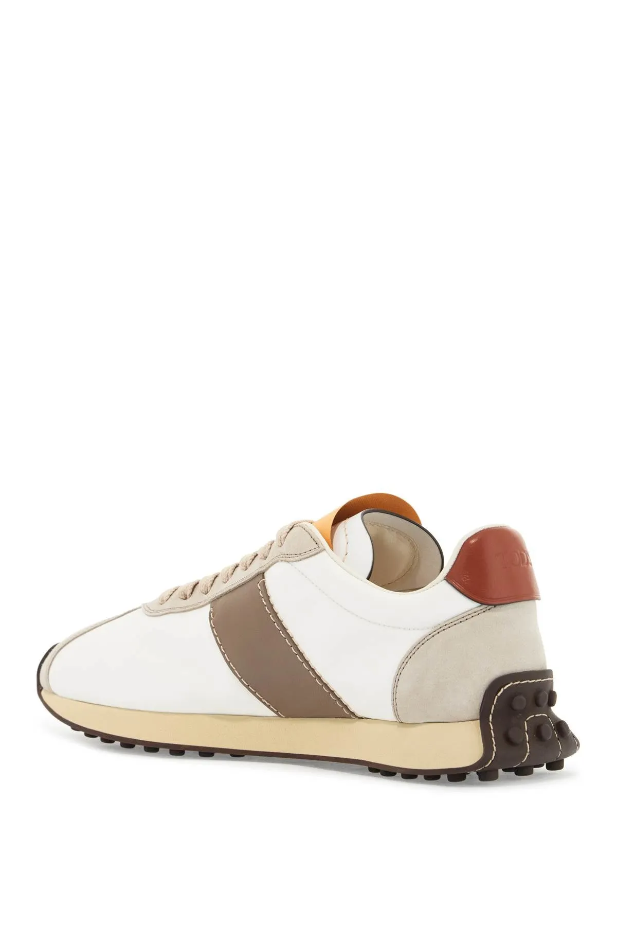 TodS Vintage Leather And Canvas T Sneakers