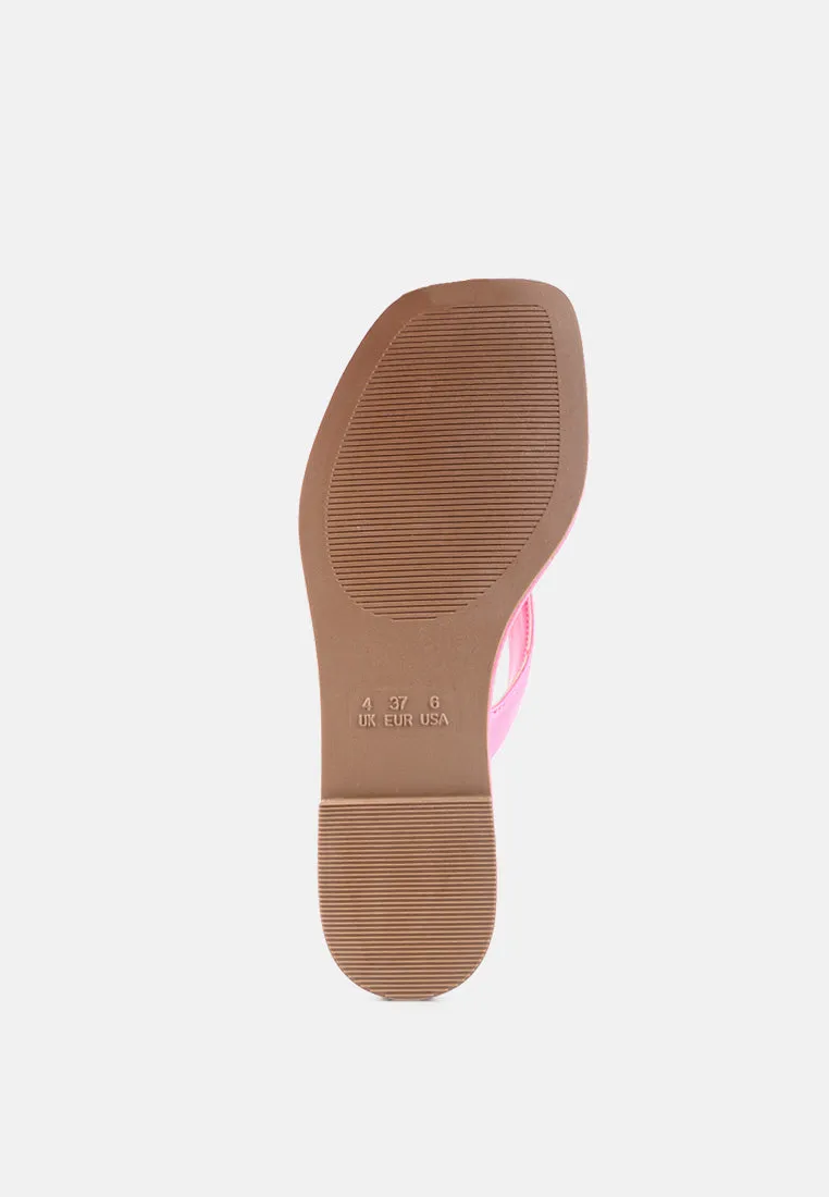 Tolpo Square Toe Thong Flats