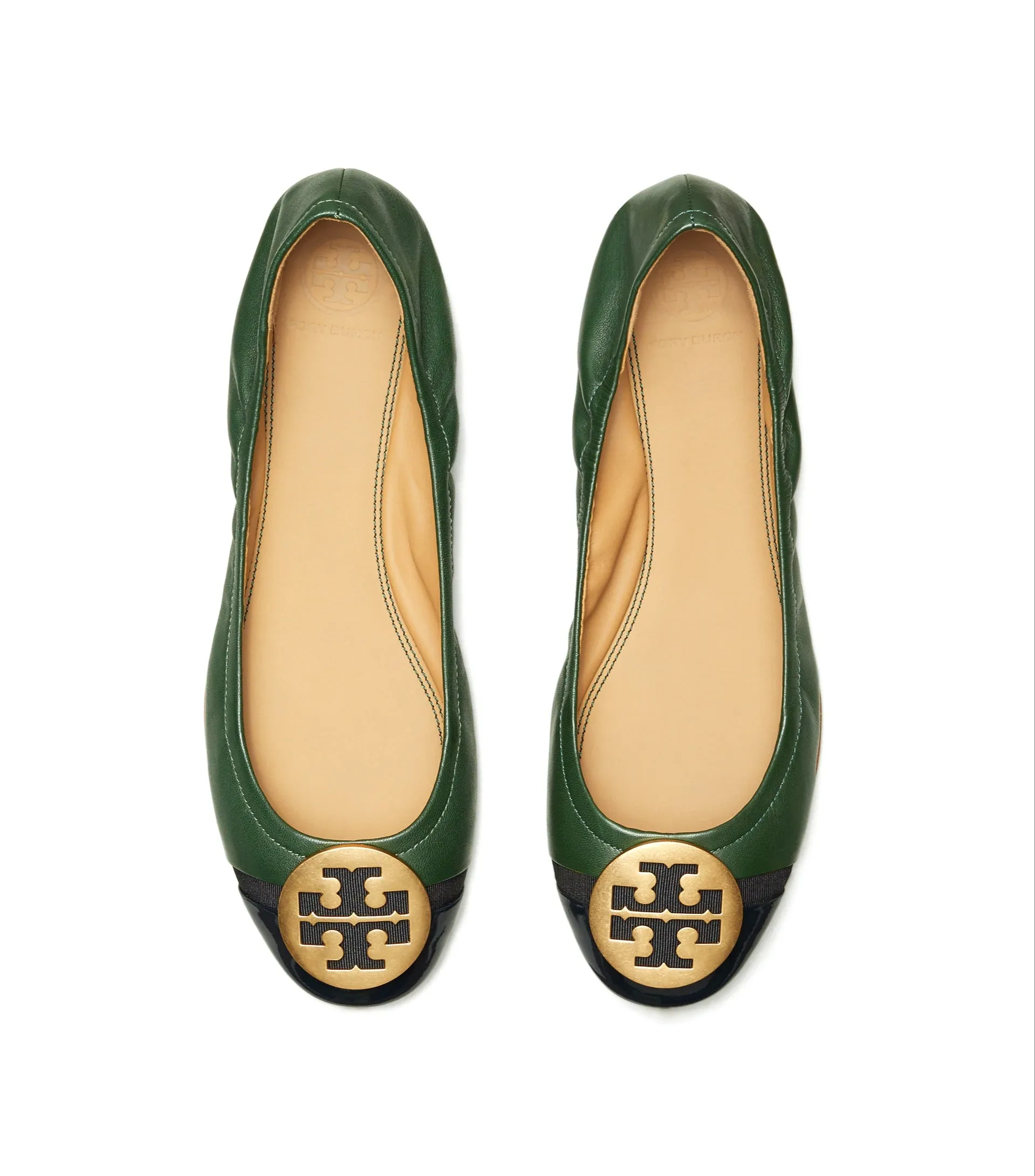 Tory Burch Minnie Patent Cap-Toe Ballet