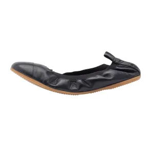 Urbana - Black Leather Ballet Flat