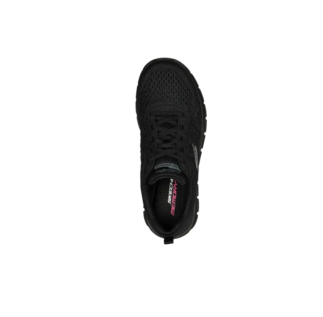 Womens Skechers Track New Staple Black Walking Shoes