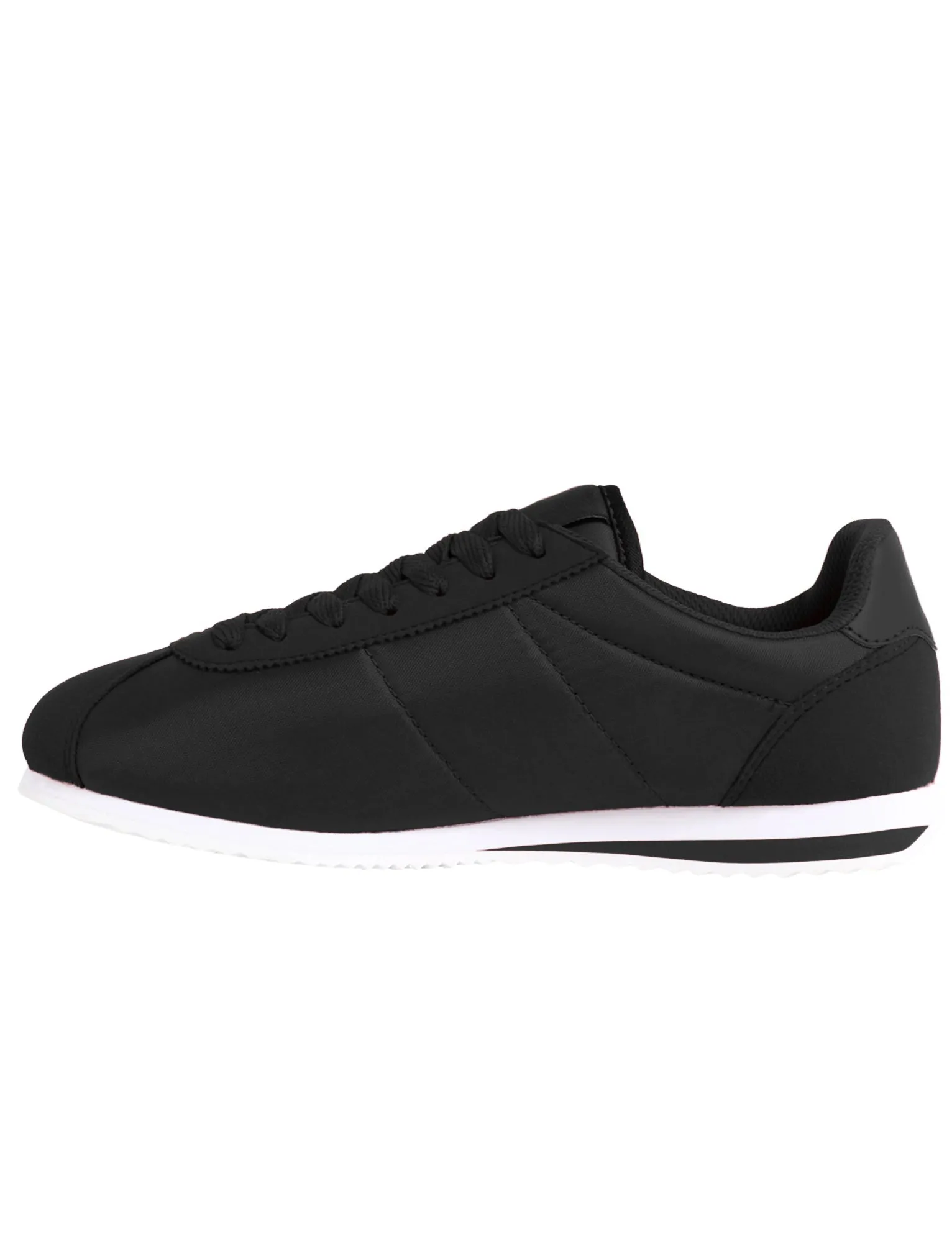 Womens Tessa Quilted Lace up Fashion Trainers in Black